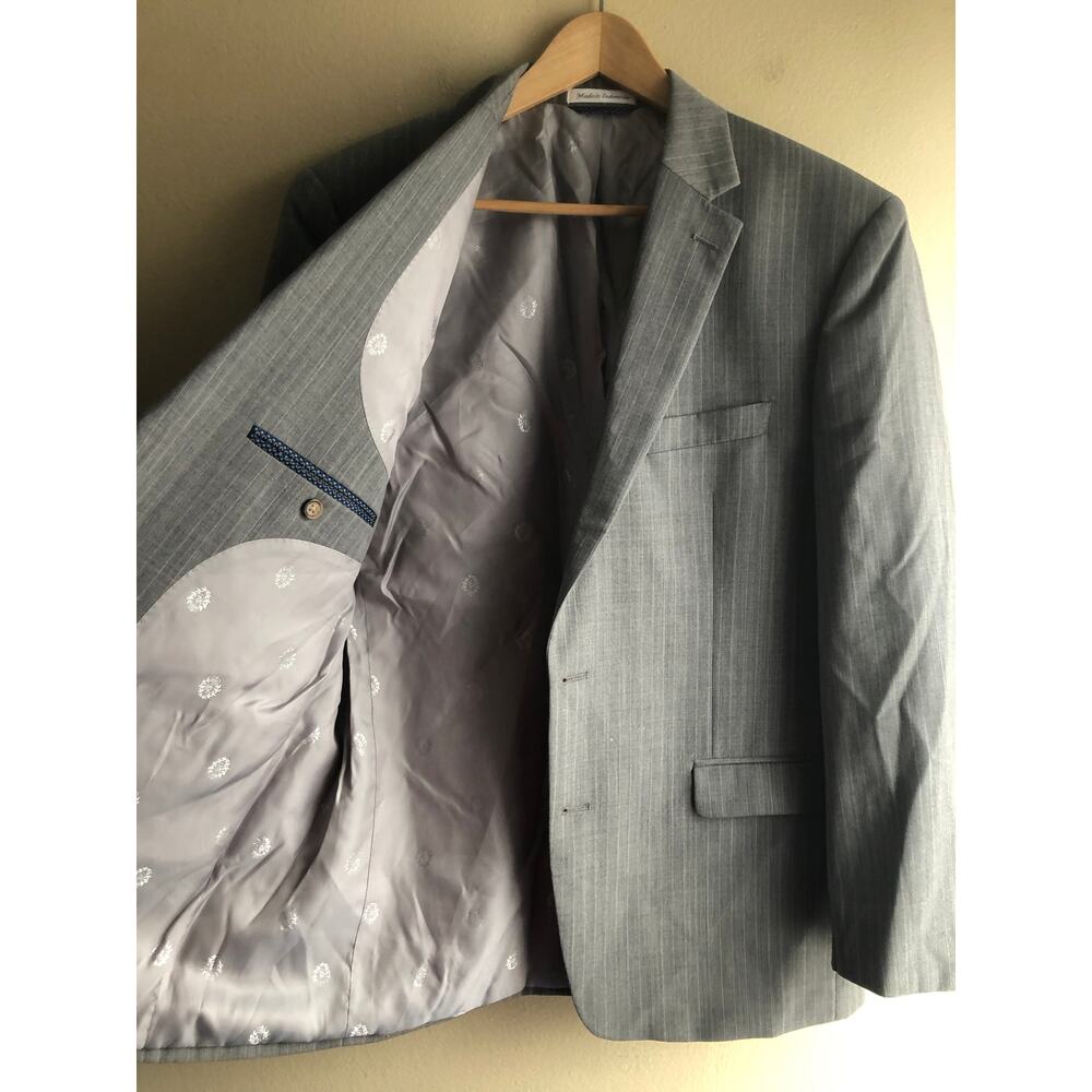 Lauren Ralph Lauren Men Gray Wool Suit Jacket Size 42R - Picture 9 of 14
